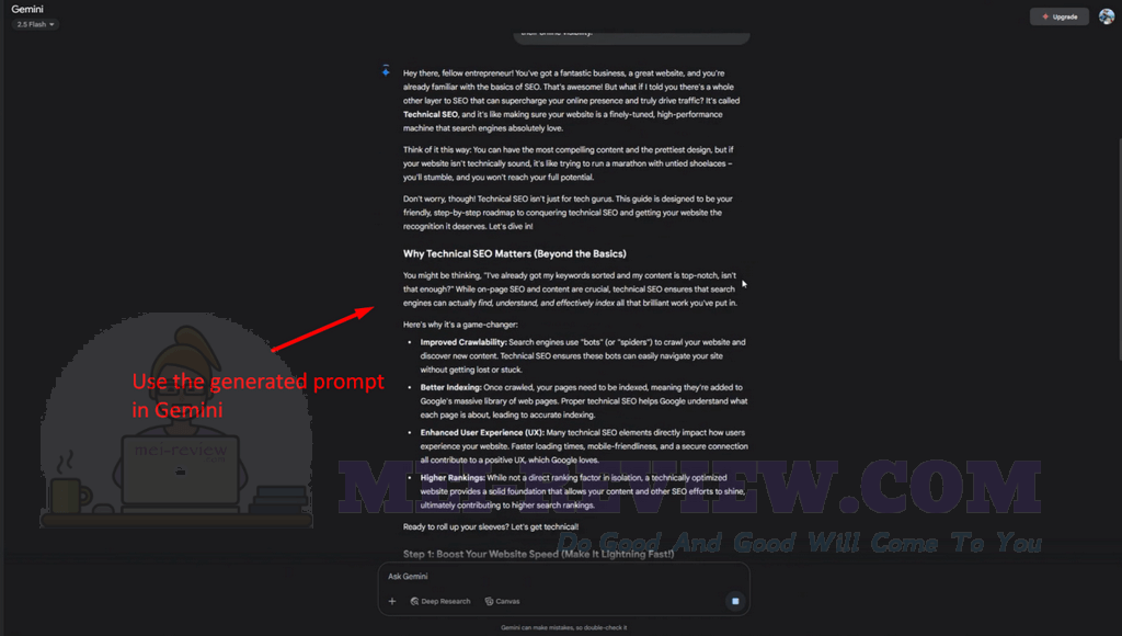 Prompteriq how to use 5 gemini